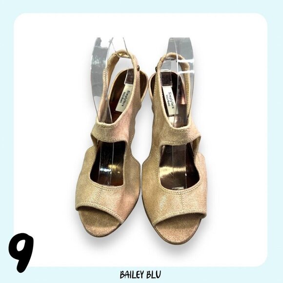 New Vera Wang Beige Slip On Form Fitting Open Toe Stiletto Heels Women’s Size 9 - Picture 2 of 9